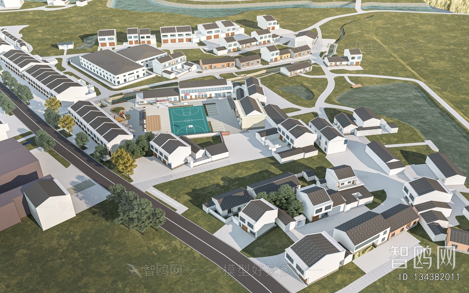 Modern Architectural Bird's-eye View Planning