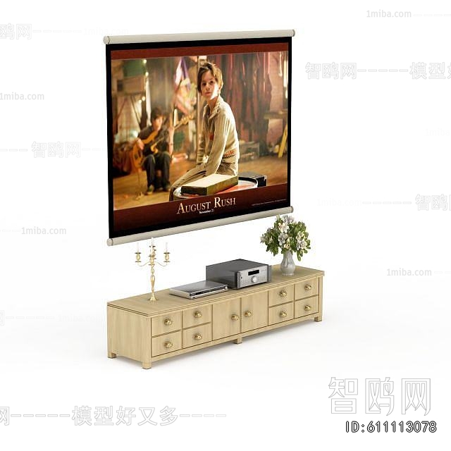 Simple European Style TV Cabinet