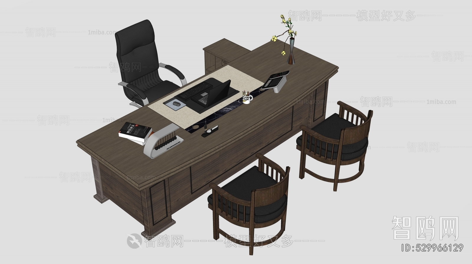 New Chinese Style Office Desk And Chair