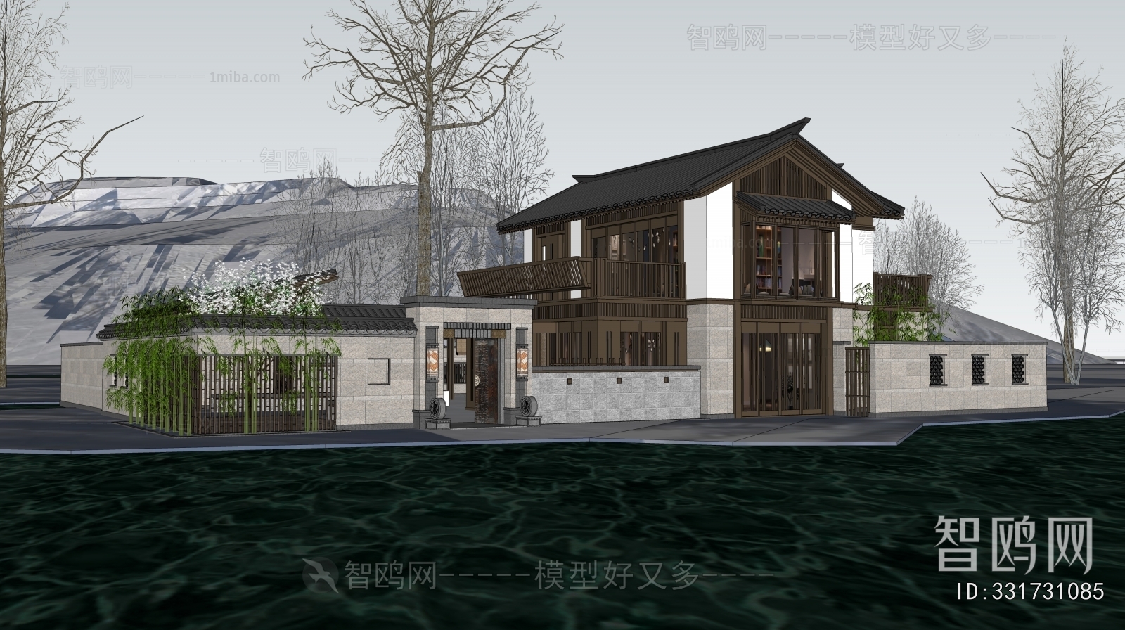 New Chinese Style Appearance Of Commercial Building