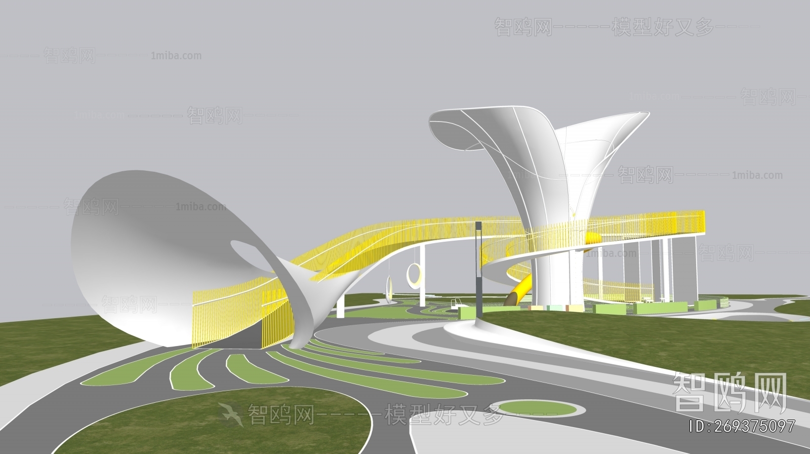 Modern Park Landscape