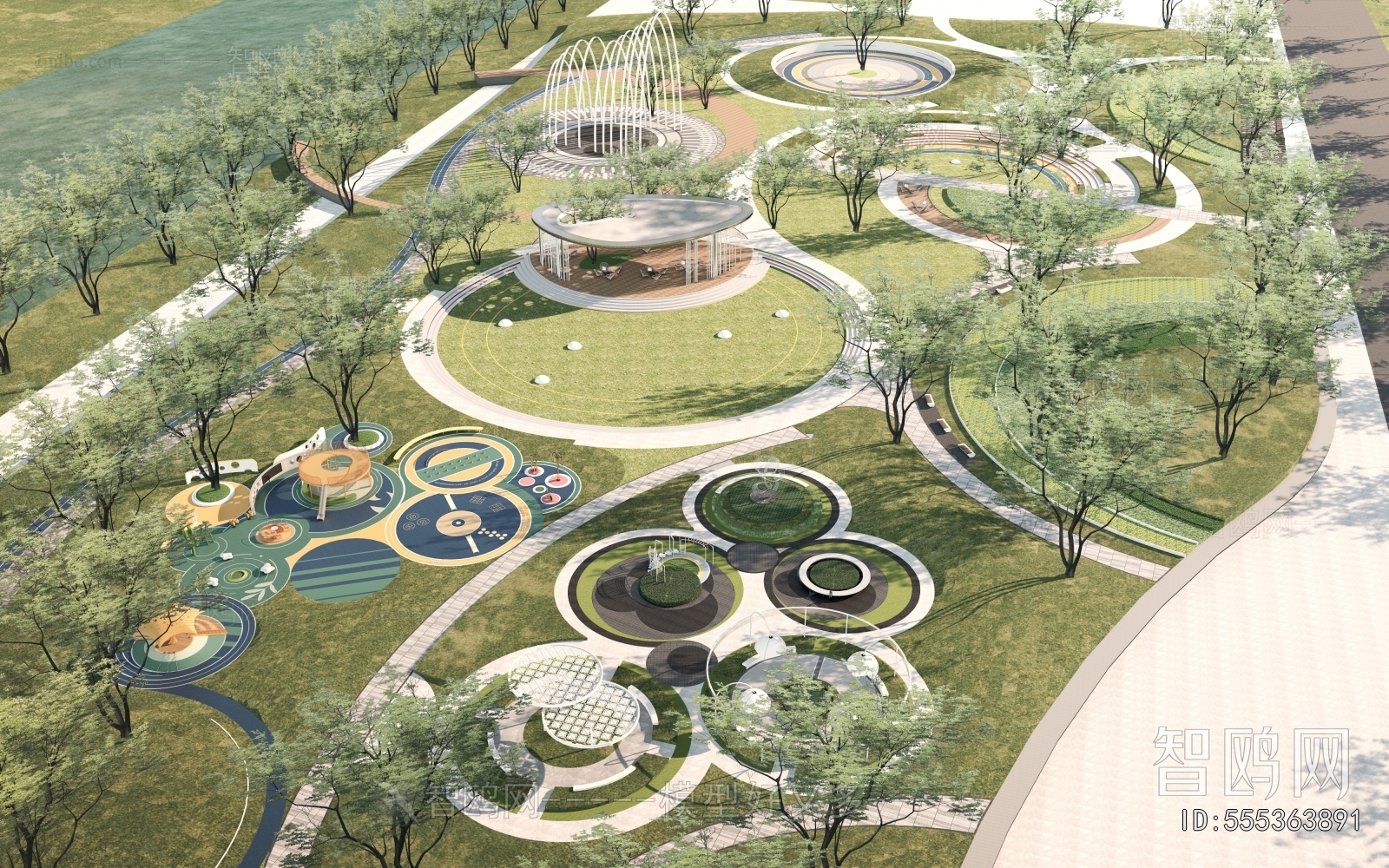 Modern Park Landscape