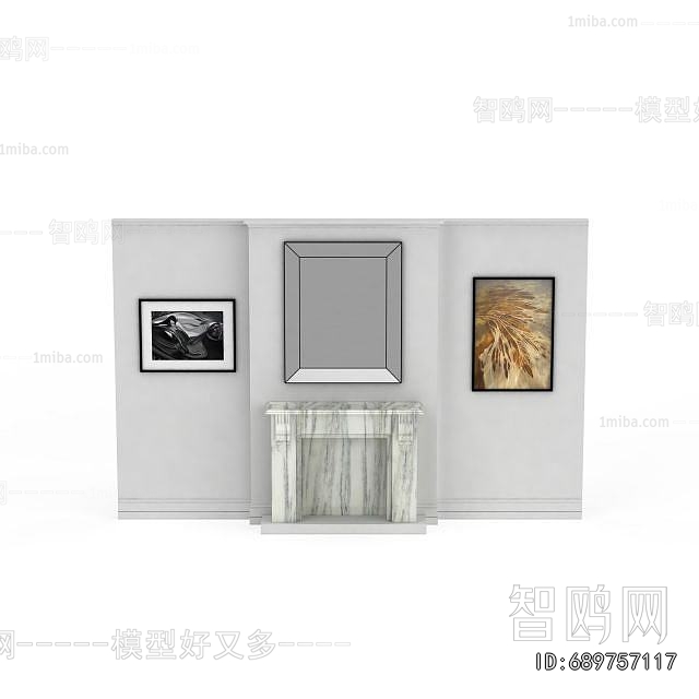 Simple European Style TV Wall