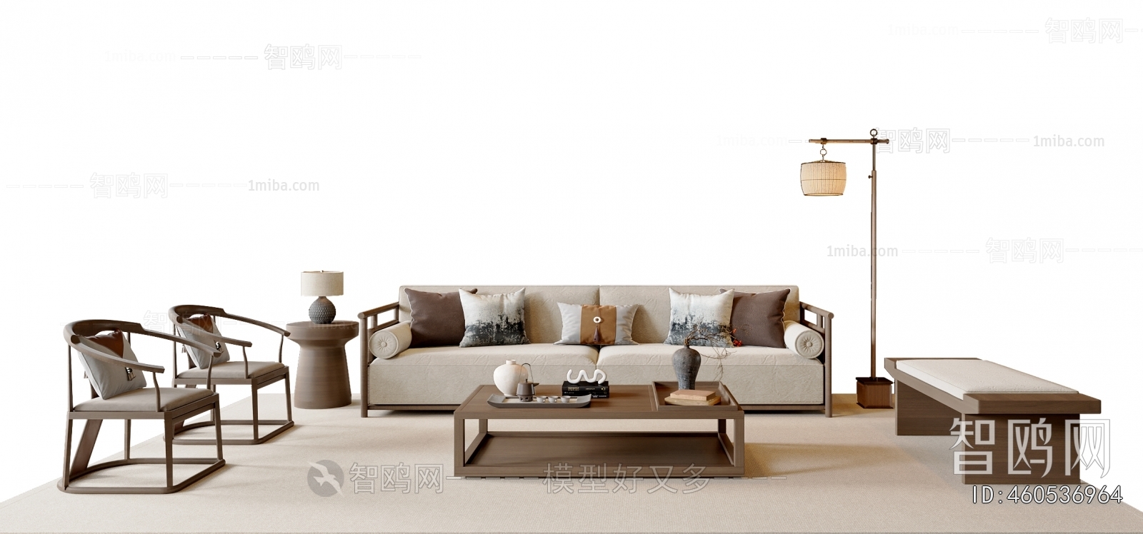 New Chinese Style Sofa Combination