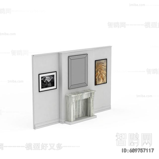 Simple European Style TV Wall