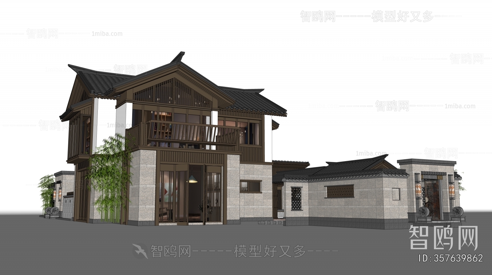 New Chinese Style Appearance Of Commercial Building