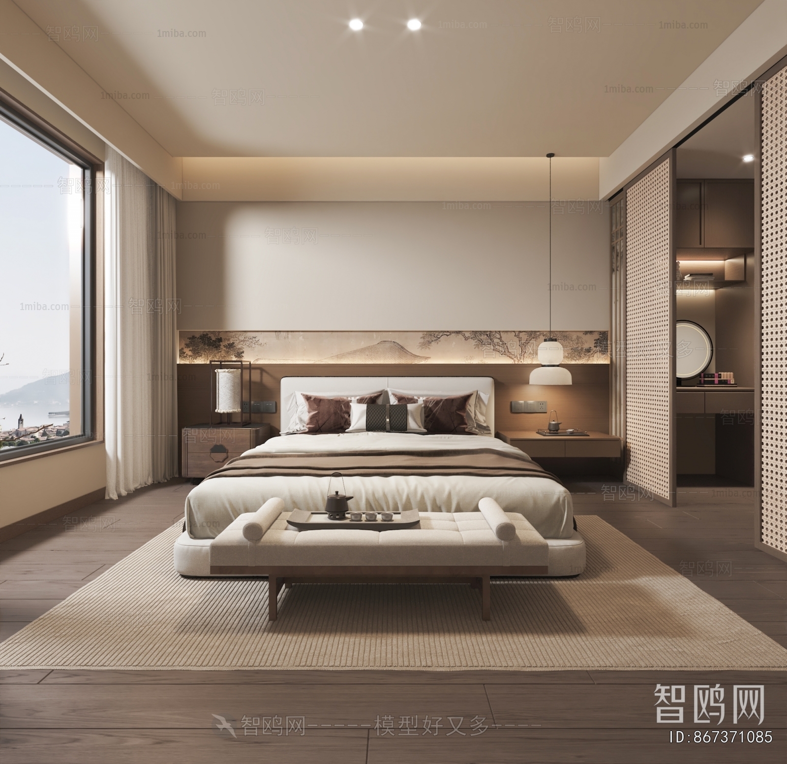 New Chinese Style Bedroom