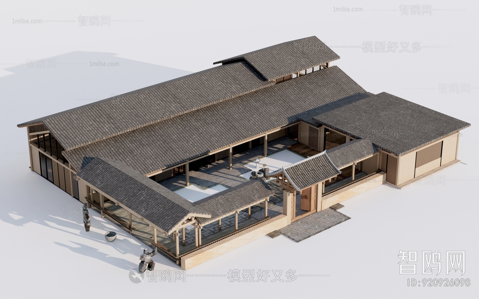 New Chinese Style Appearance Of Commercial Building