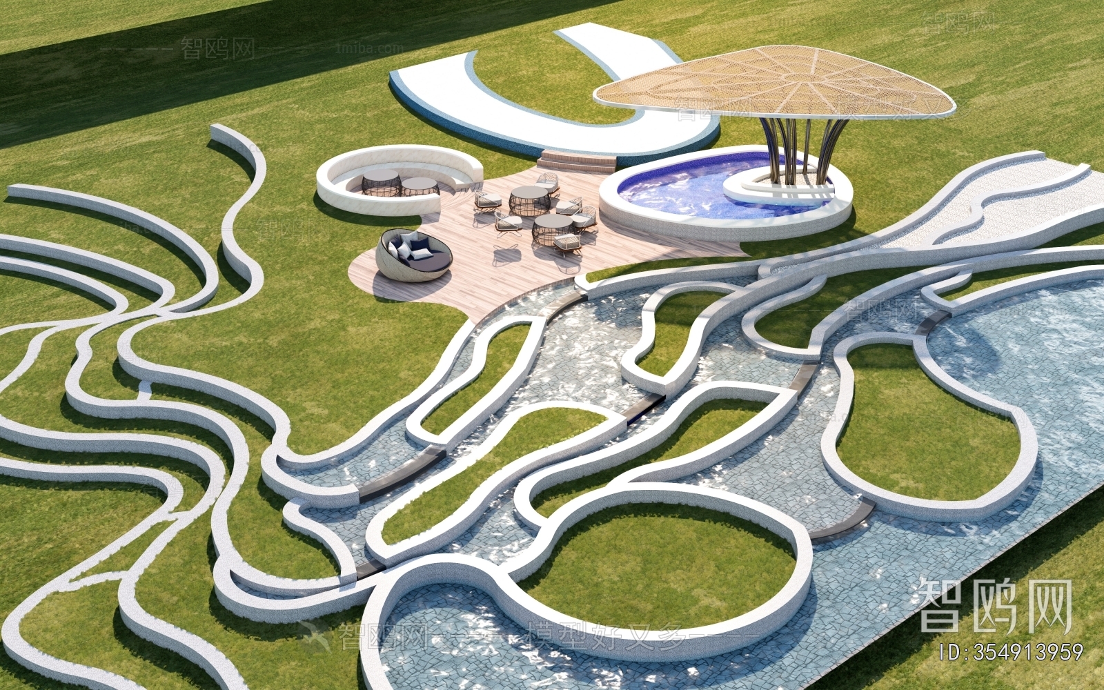 Modern Park Landscape