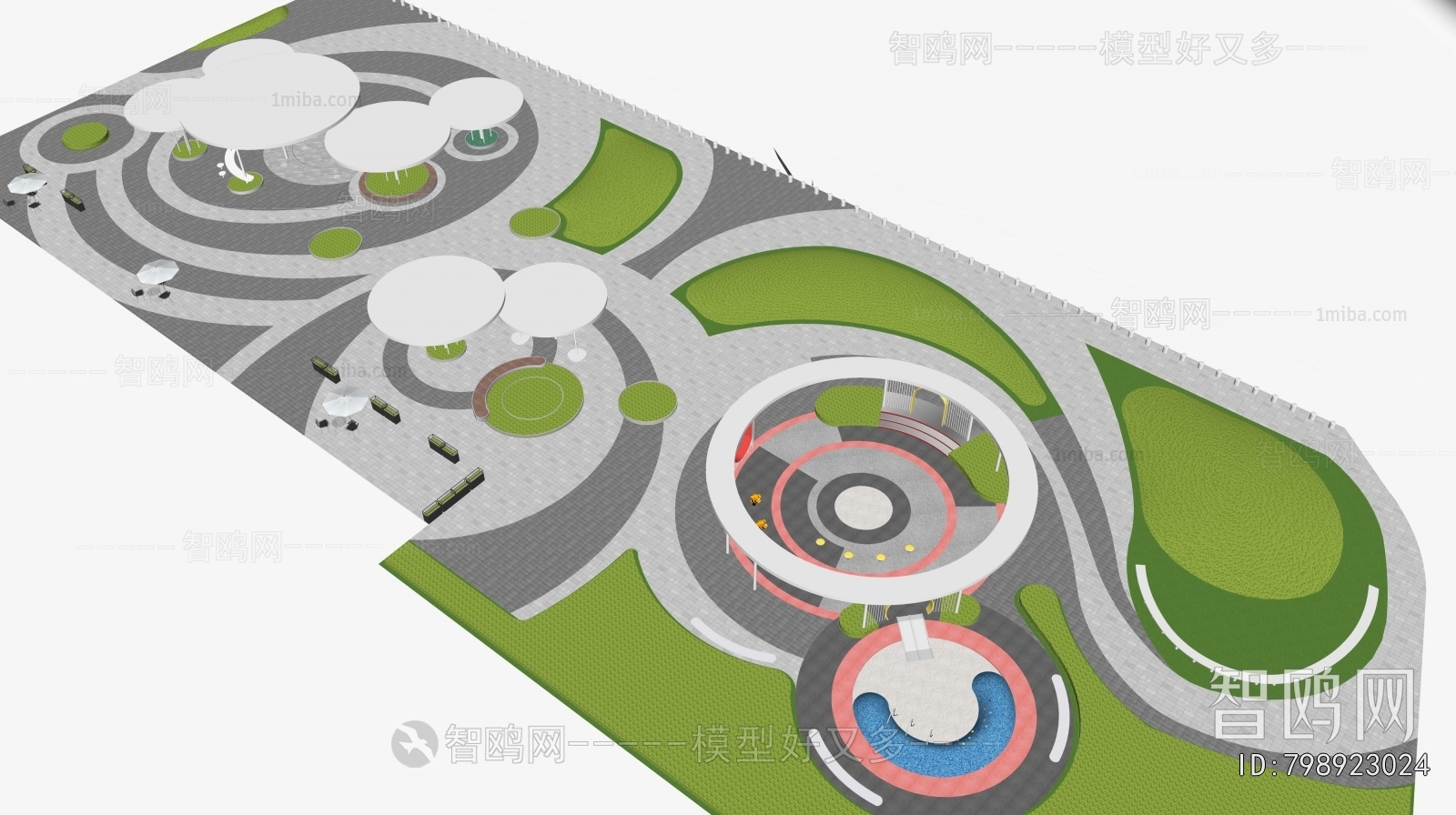 Modern Park Landscape