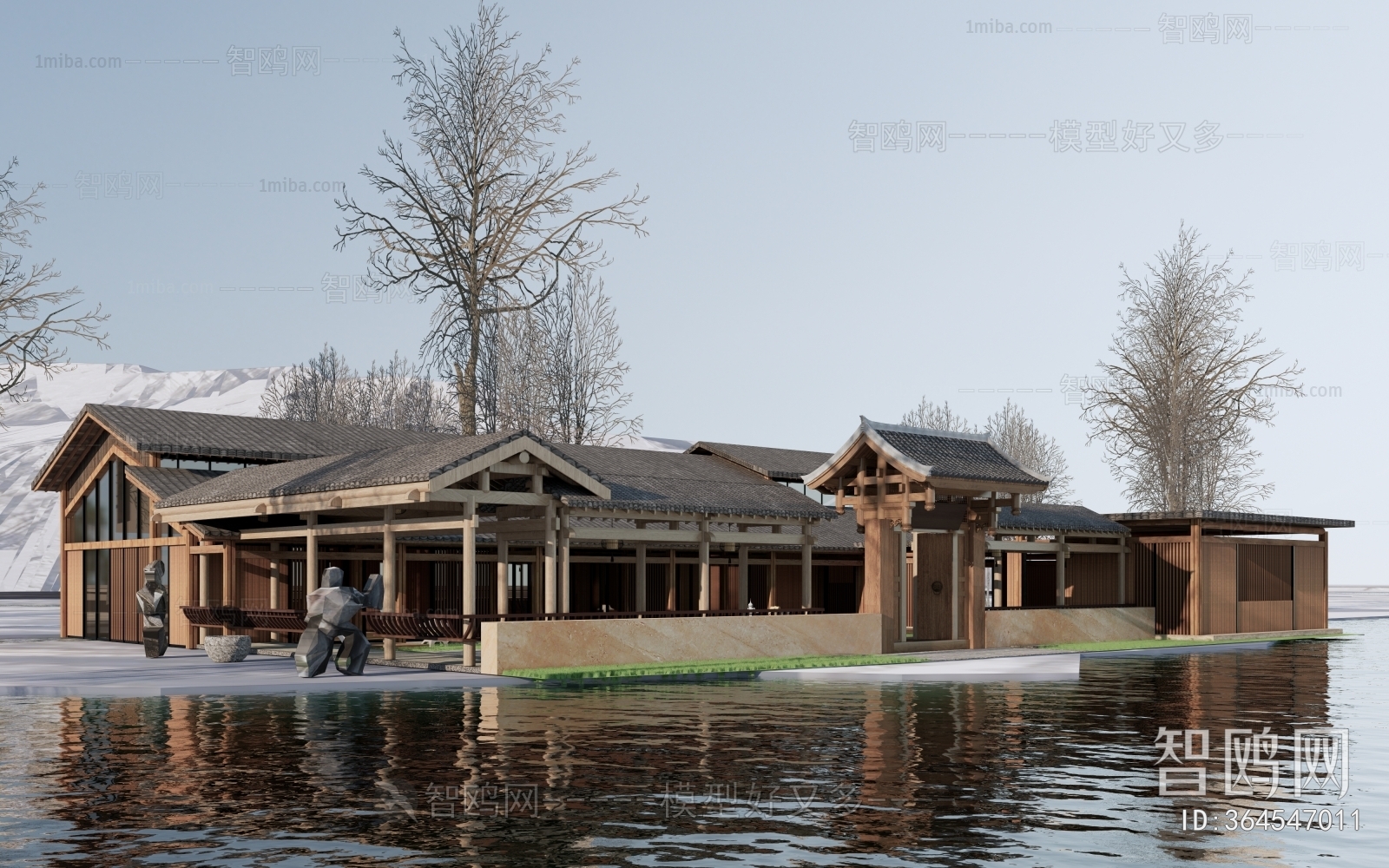 New Chinese Style Appearance Of Commercial Building