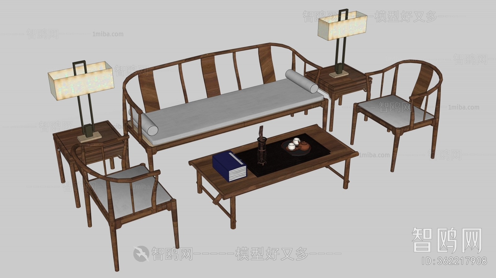 New Chinese Style Sofa Combination