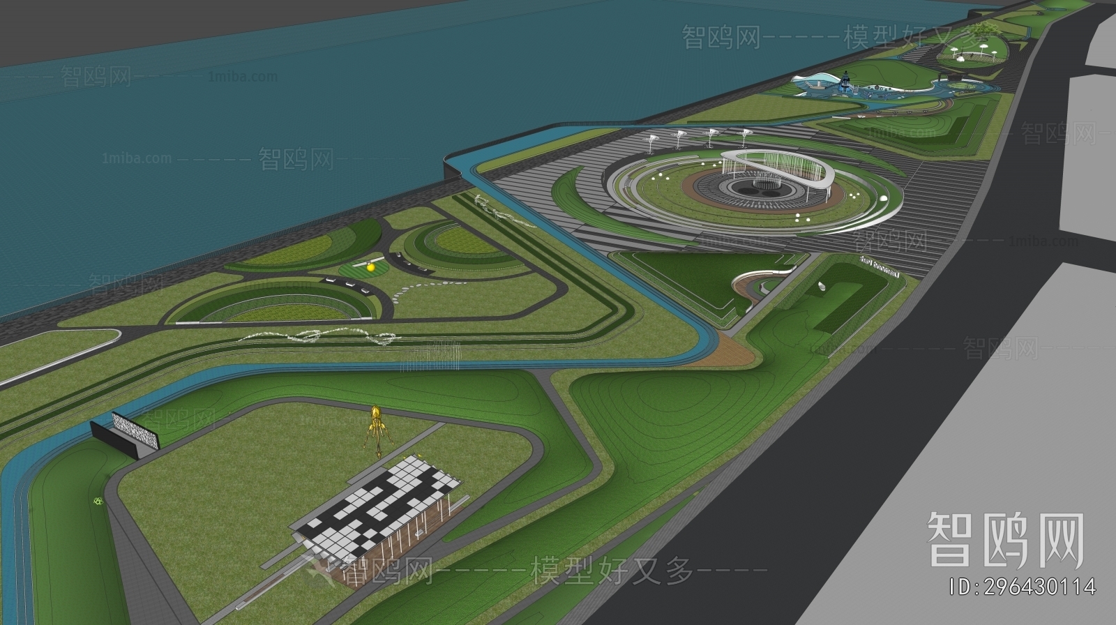 Modern Park Landscape