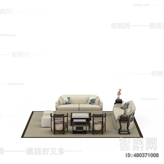 New Chinese Style Sofa Combination