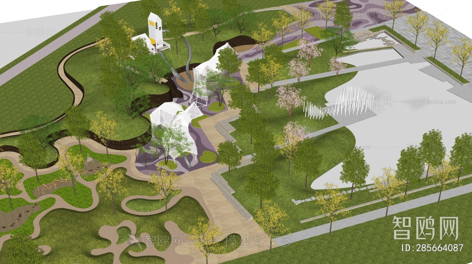 Modern Park Landscape