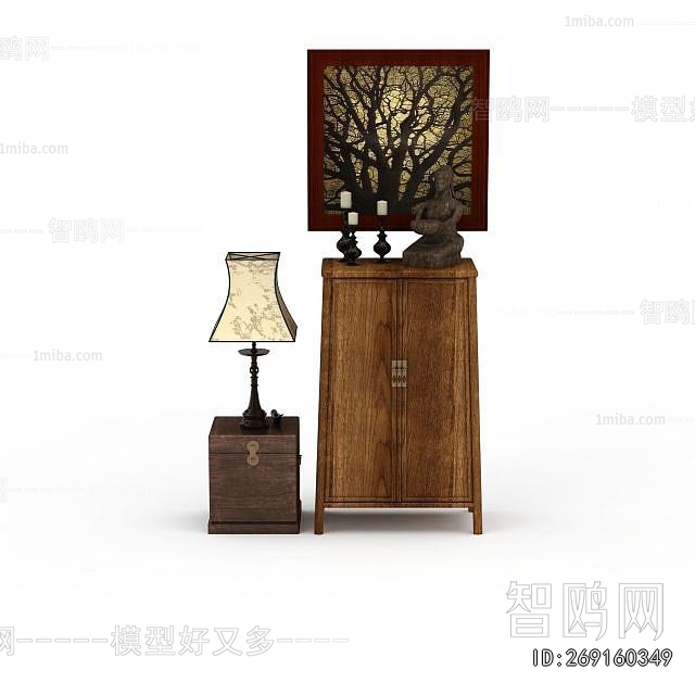 New Chinese Style Side Cabinet