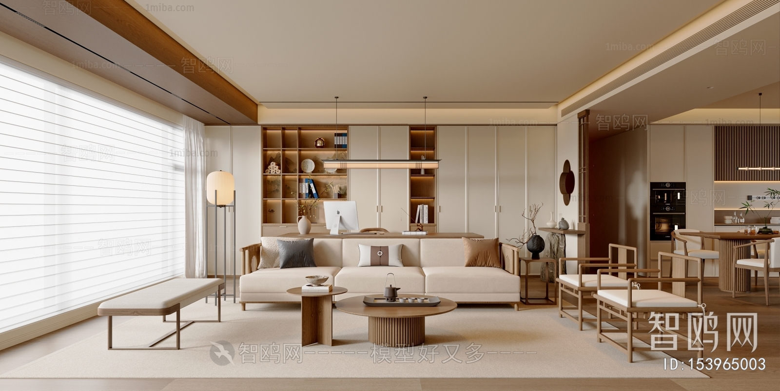 New Chinese Style A Living Room