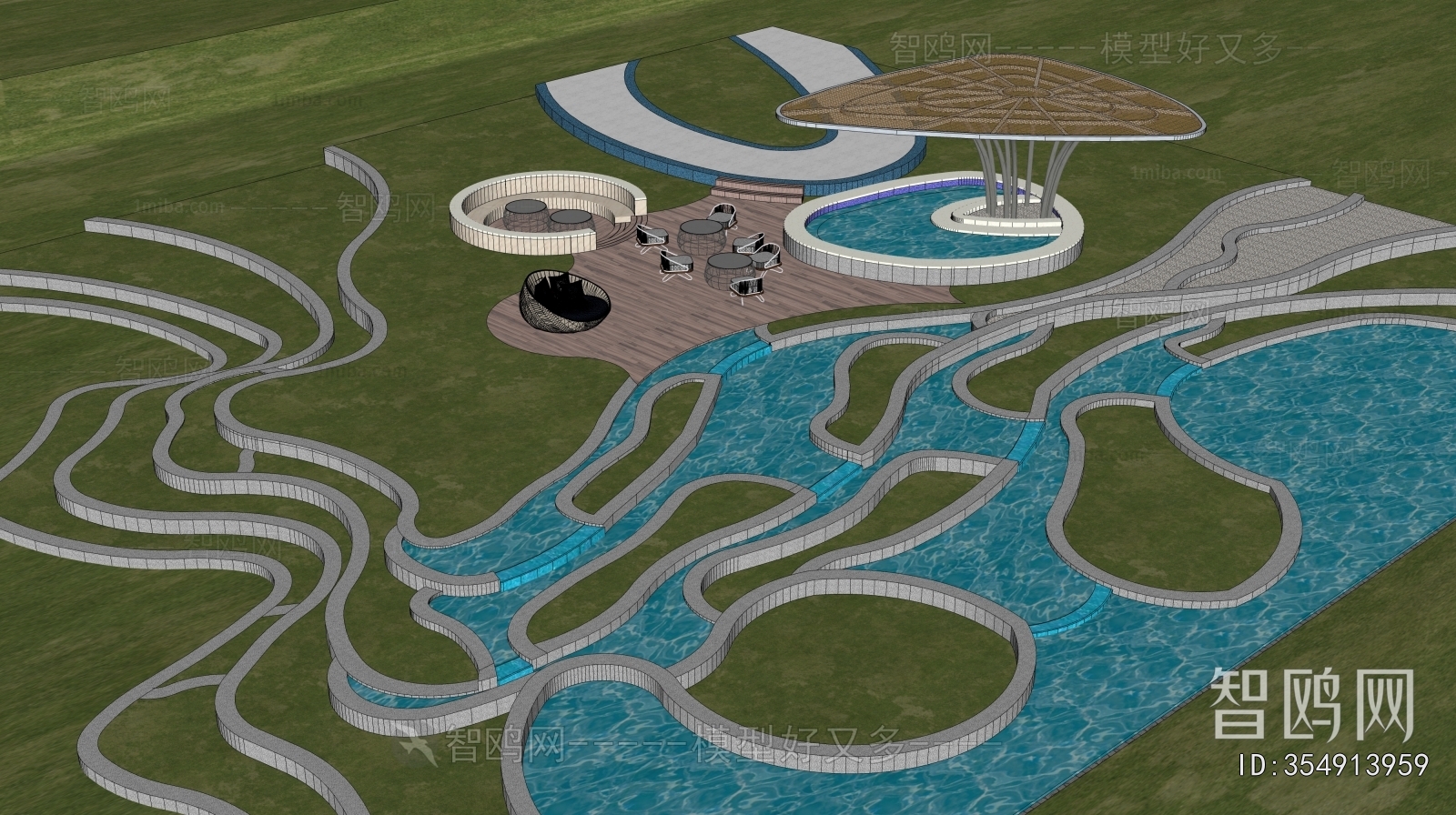 Modern Park Landscape