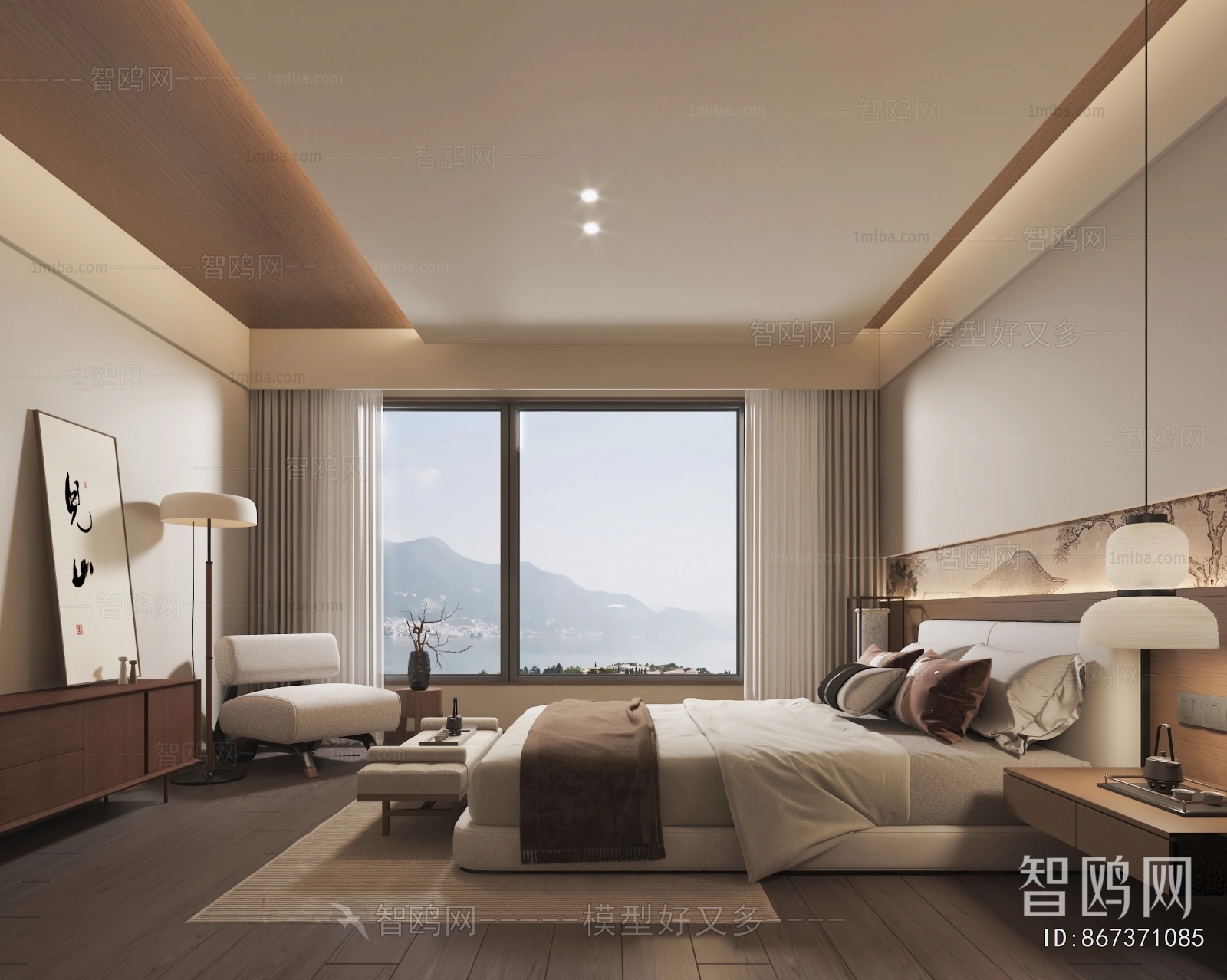 New Chinese Style Bedroom