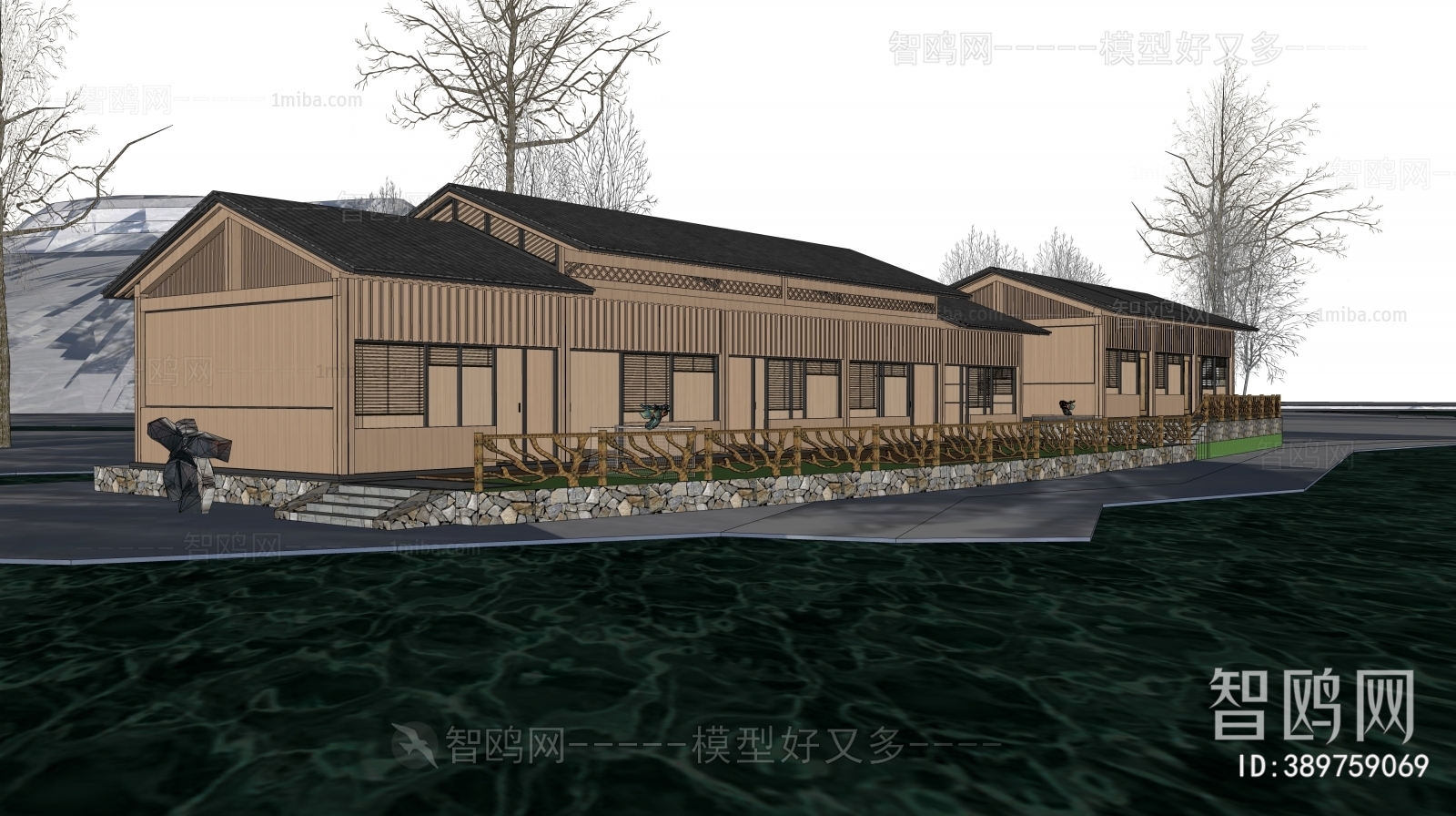 New Chinese Style Appearance Of Commercial Building