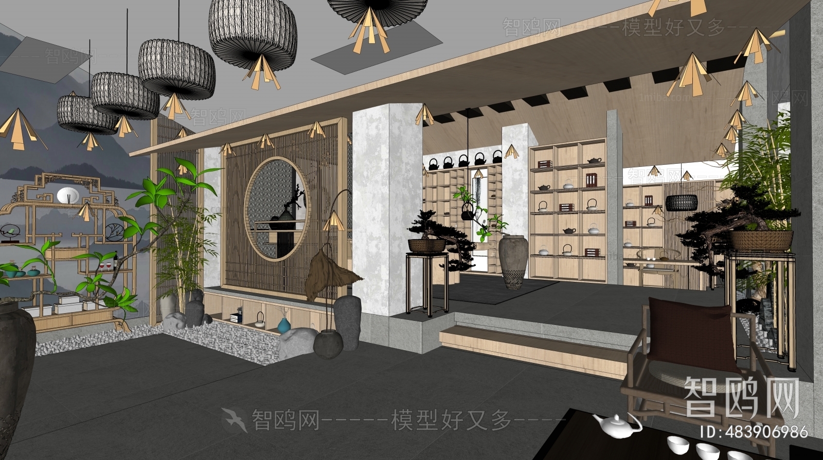 New Chinese Style Exhibition Hall