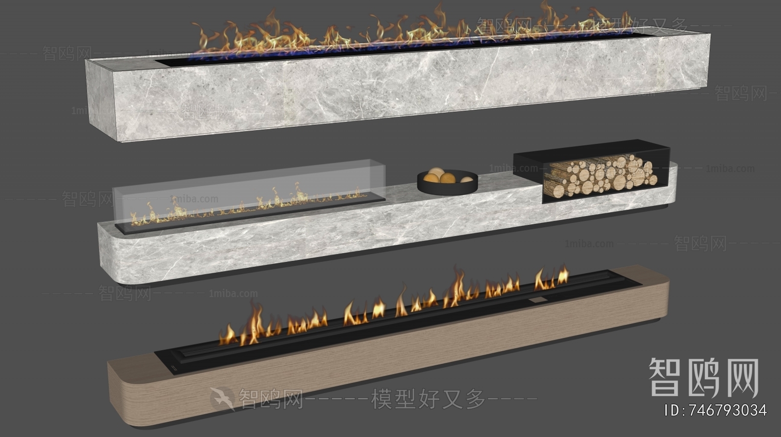 Modern Electronic Fireplace