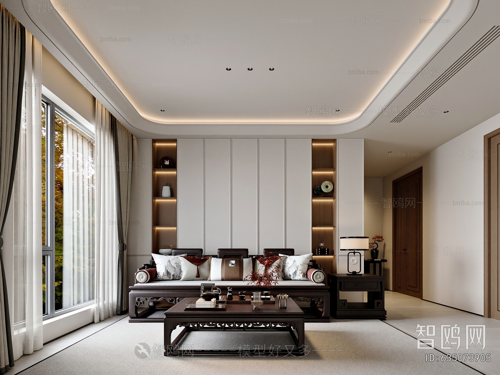 New Chinese Style A Living Room