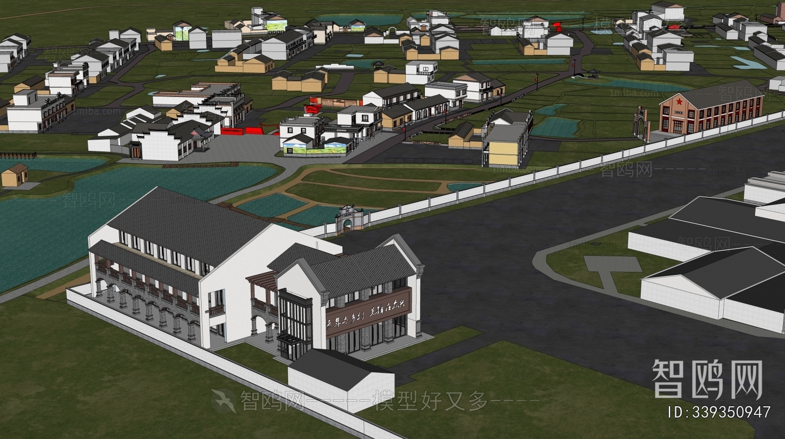 Modern Architectural Bird's-eye View Planning