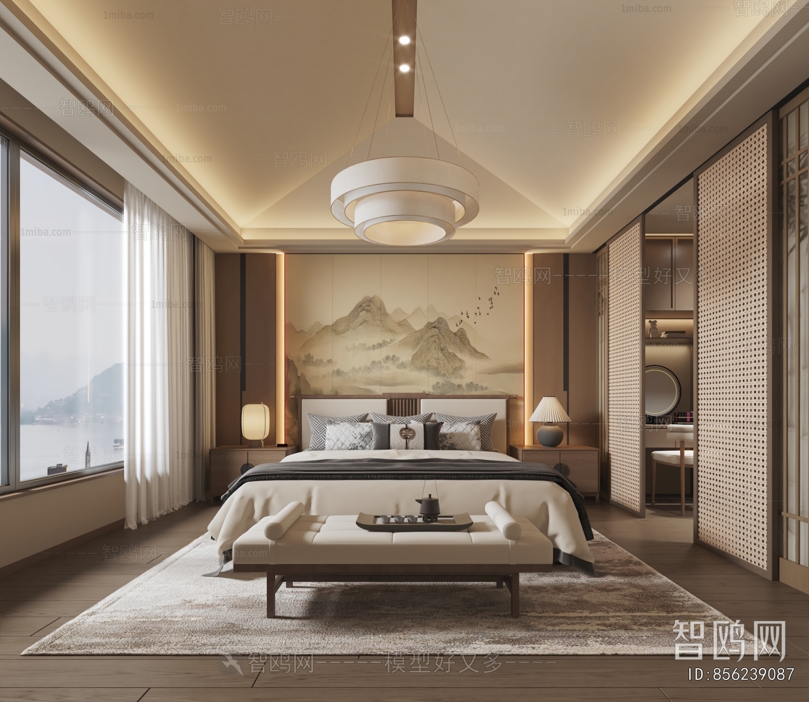 New Chinese Style Bedroom