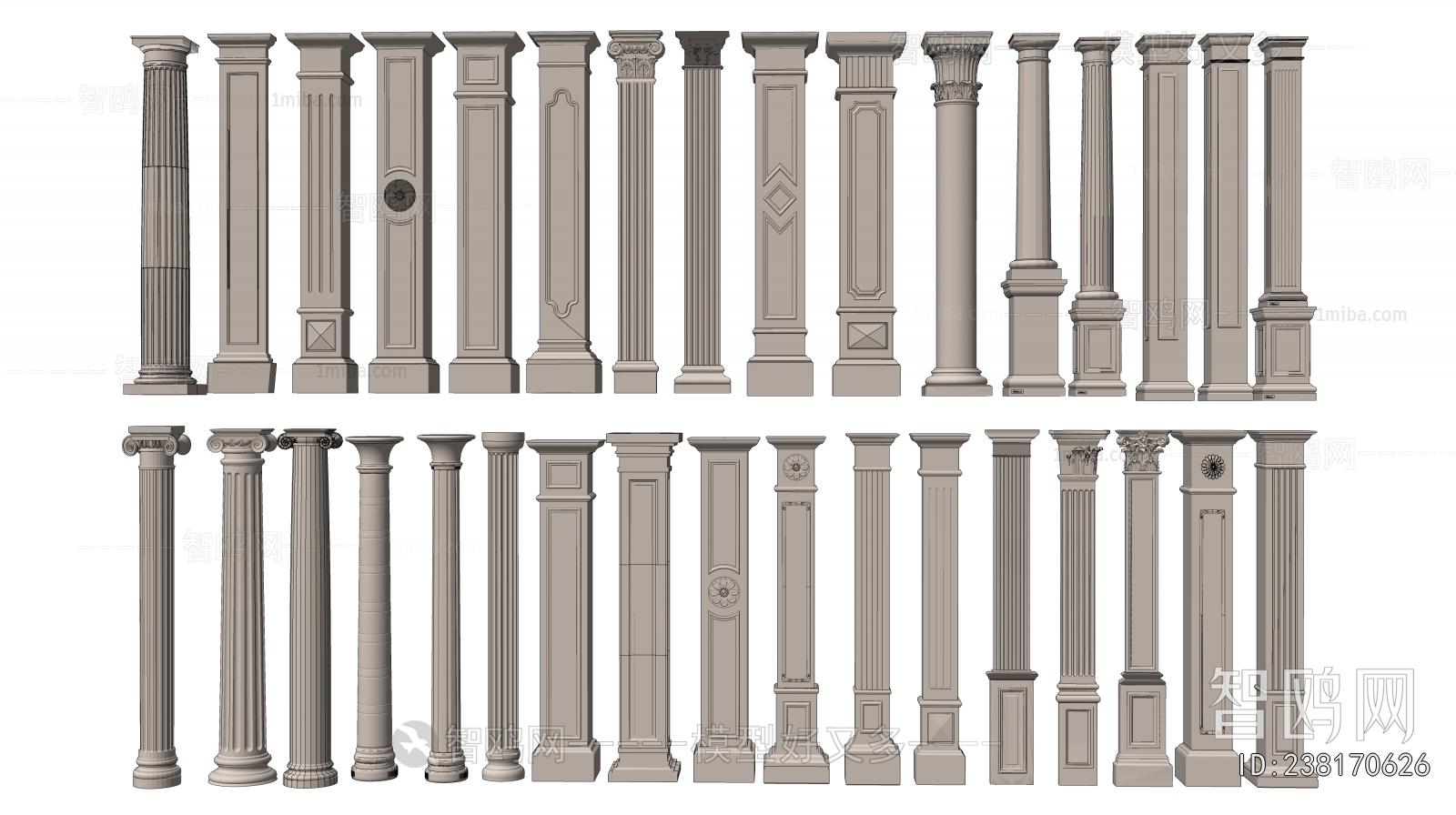 European Style Roman Pillar