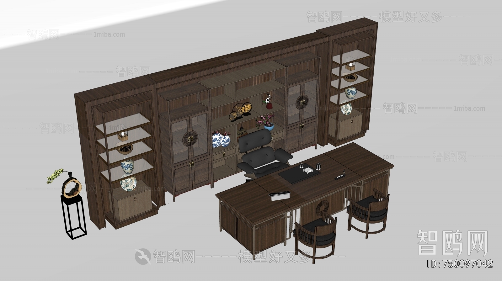 New Chinese Style Office Desk And Chair