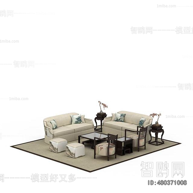 New Chinese Style Sofa Combination