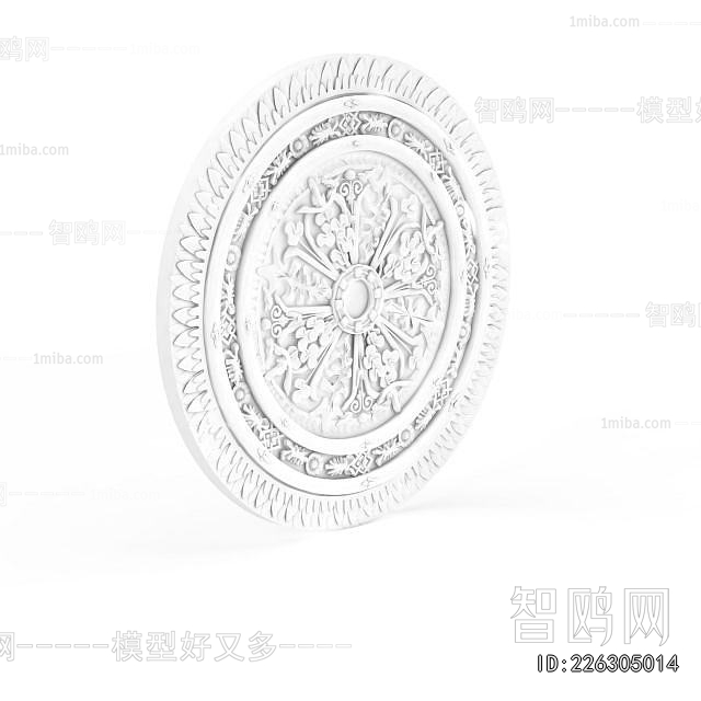 European Style Plaster Carved Top Plate