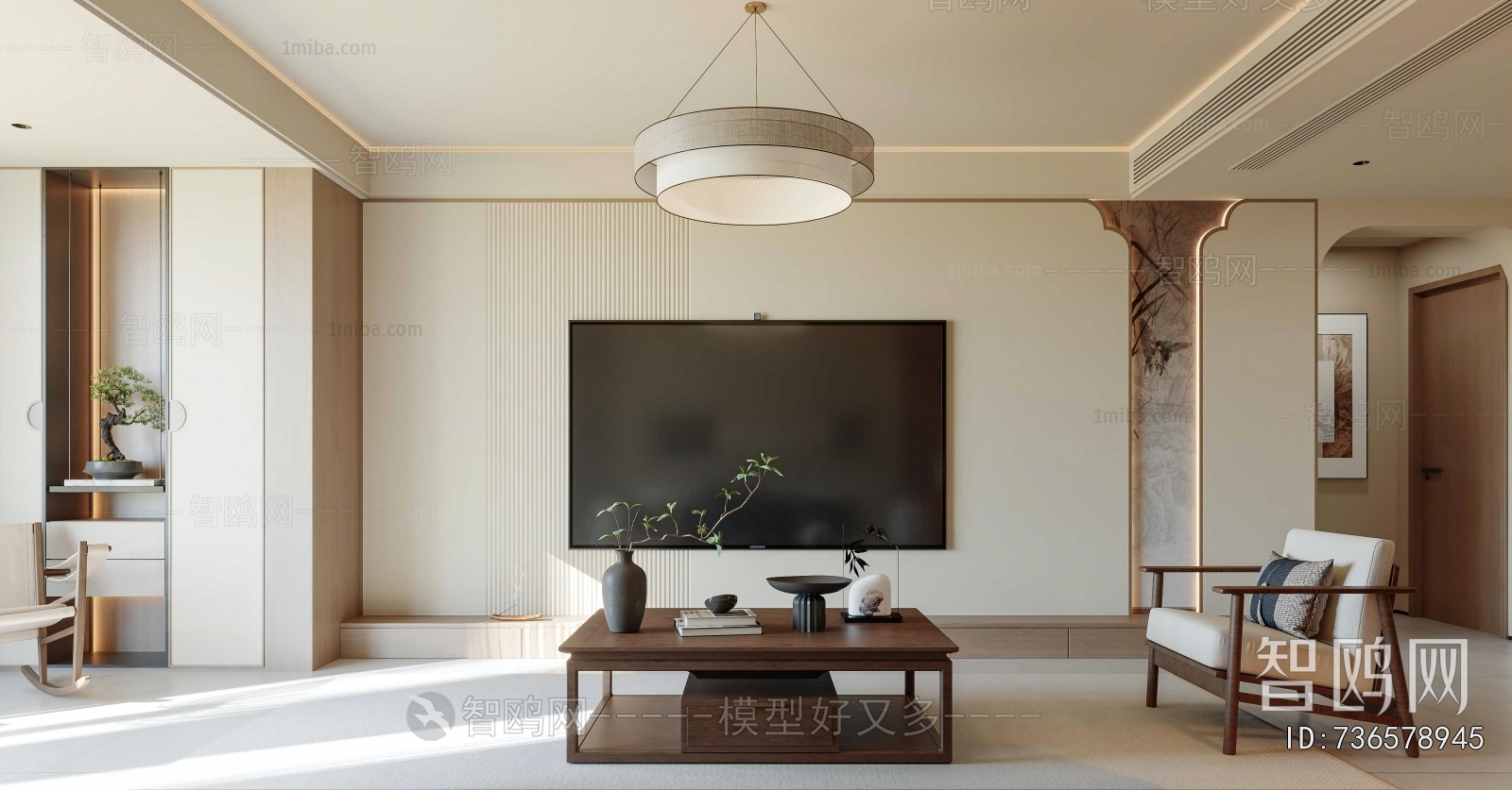 New Chinese Style A Living Room