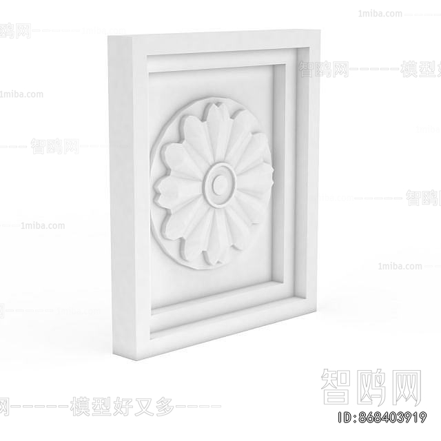 European Style Plaster Carved Top Plate