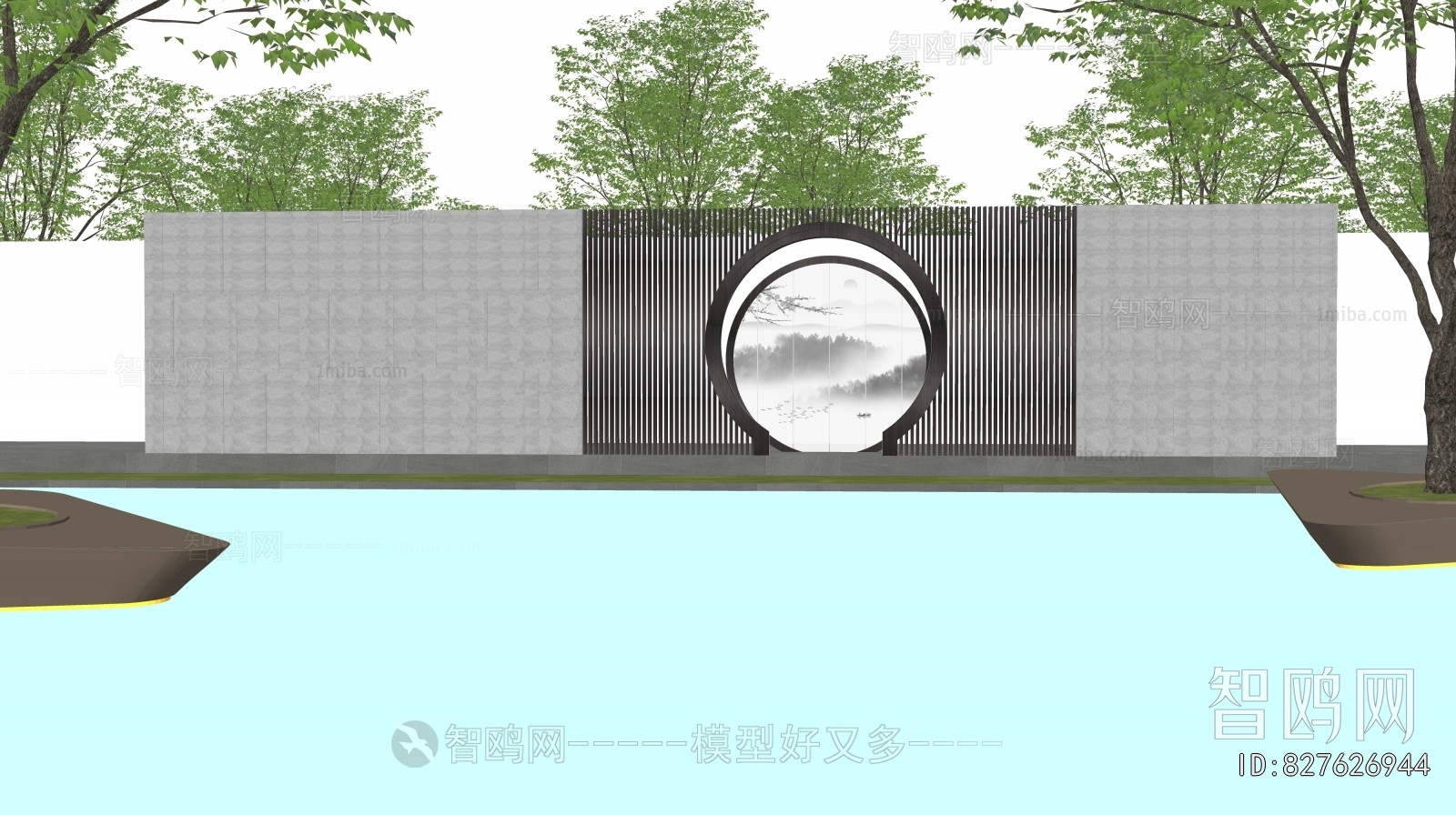 New Chinese Style Landscape Wall