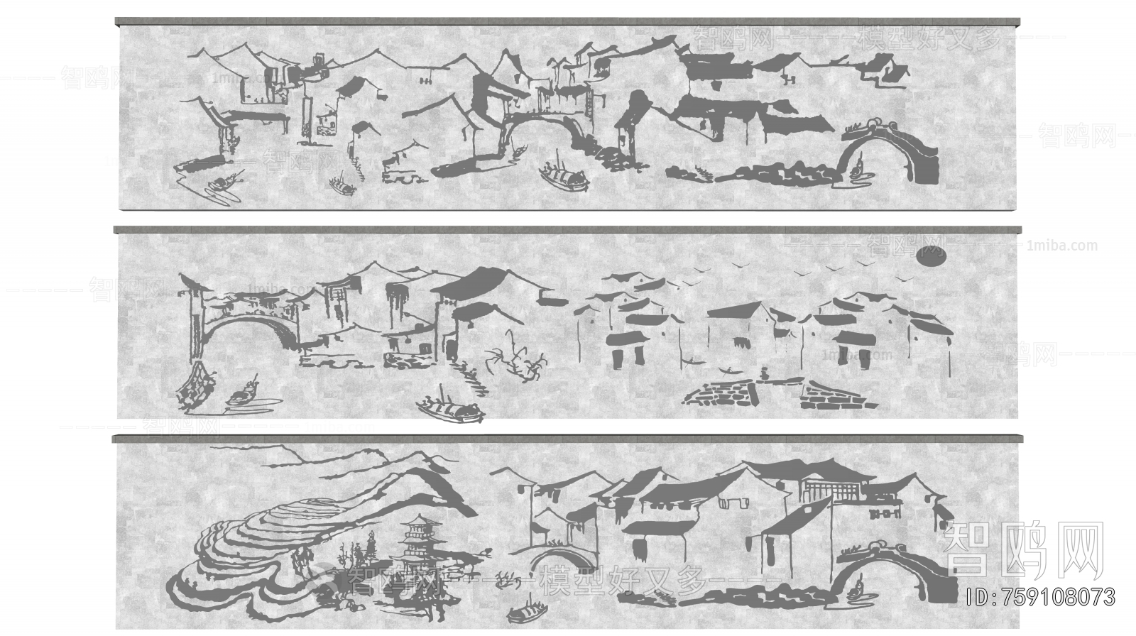 New Chinese Style Landscape Wall