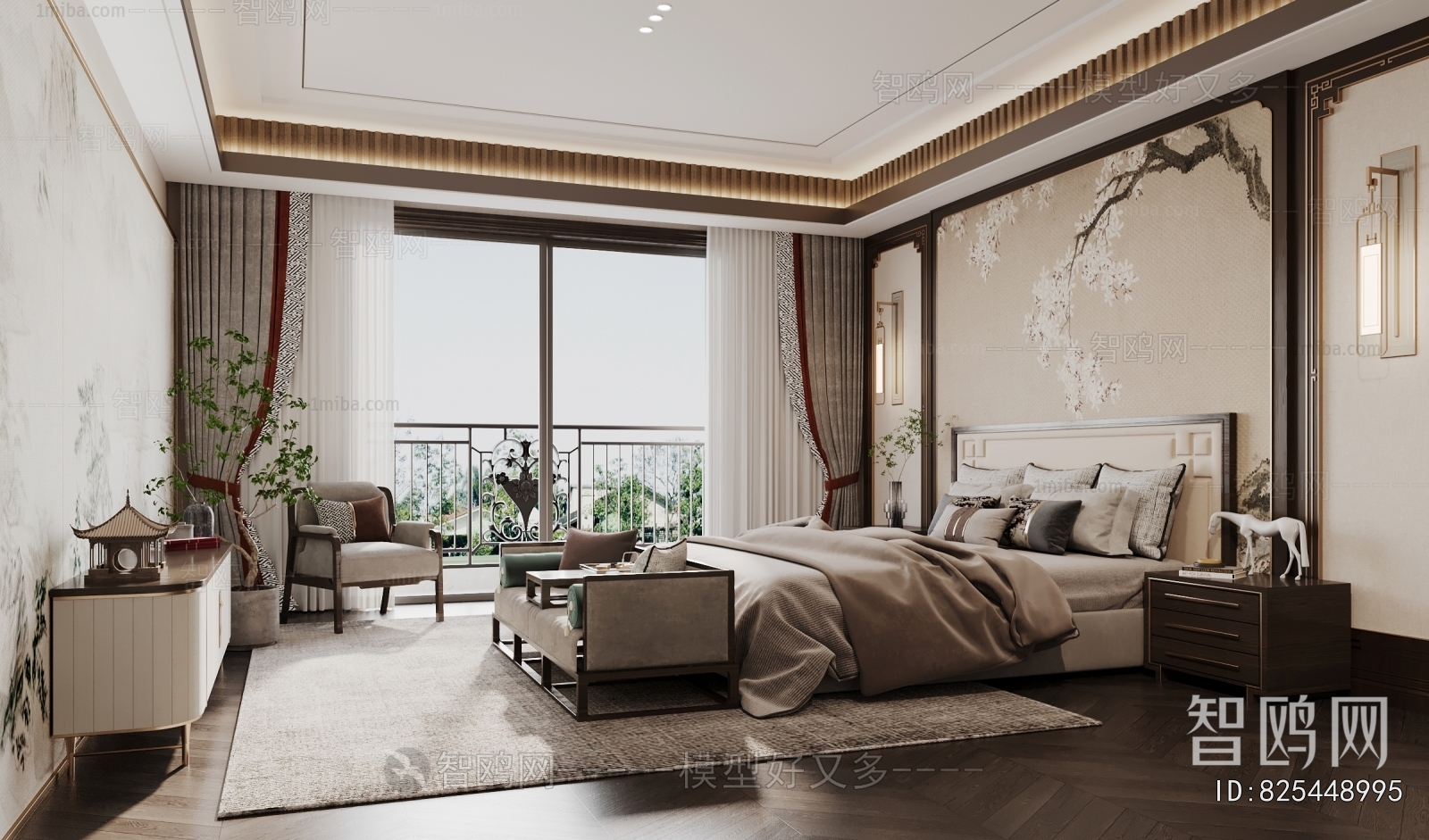 New Chinese Style Bedroom