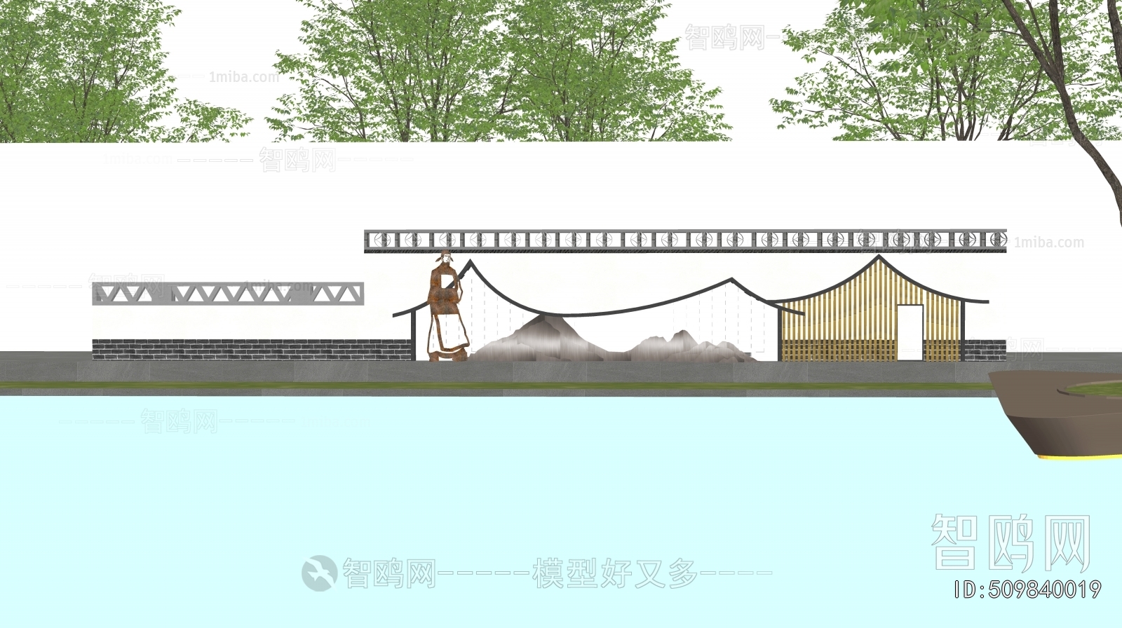 New Chinese Style Landscape Wall