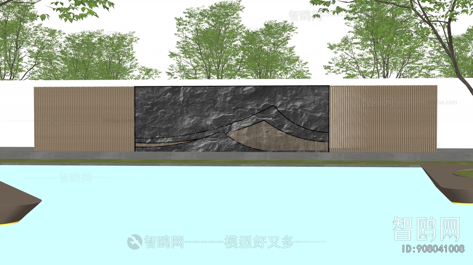 New Chinese Style Landscape Wall