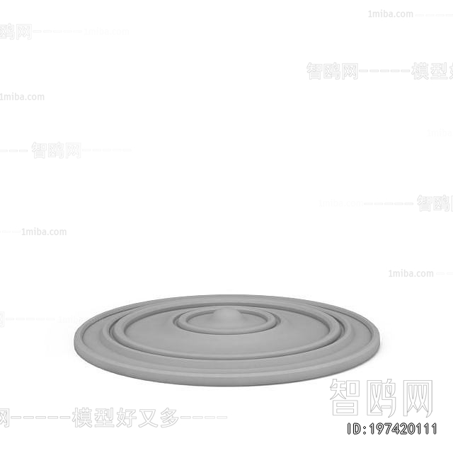 European Style Plaster Carved Top Plate