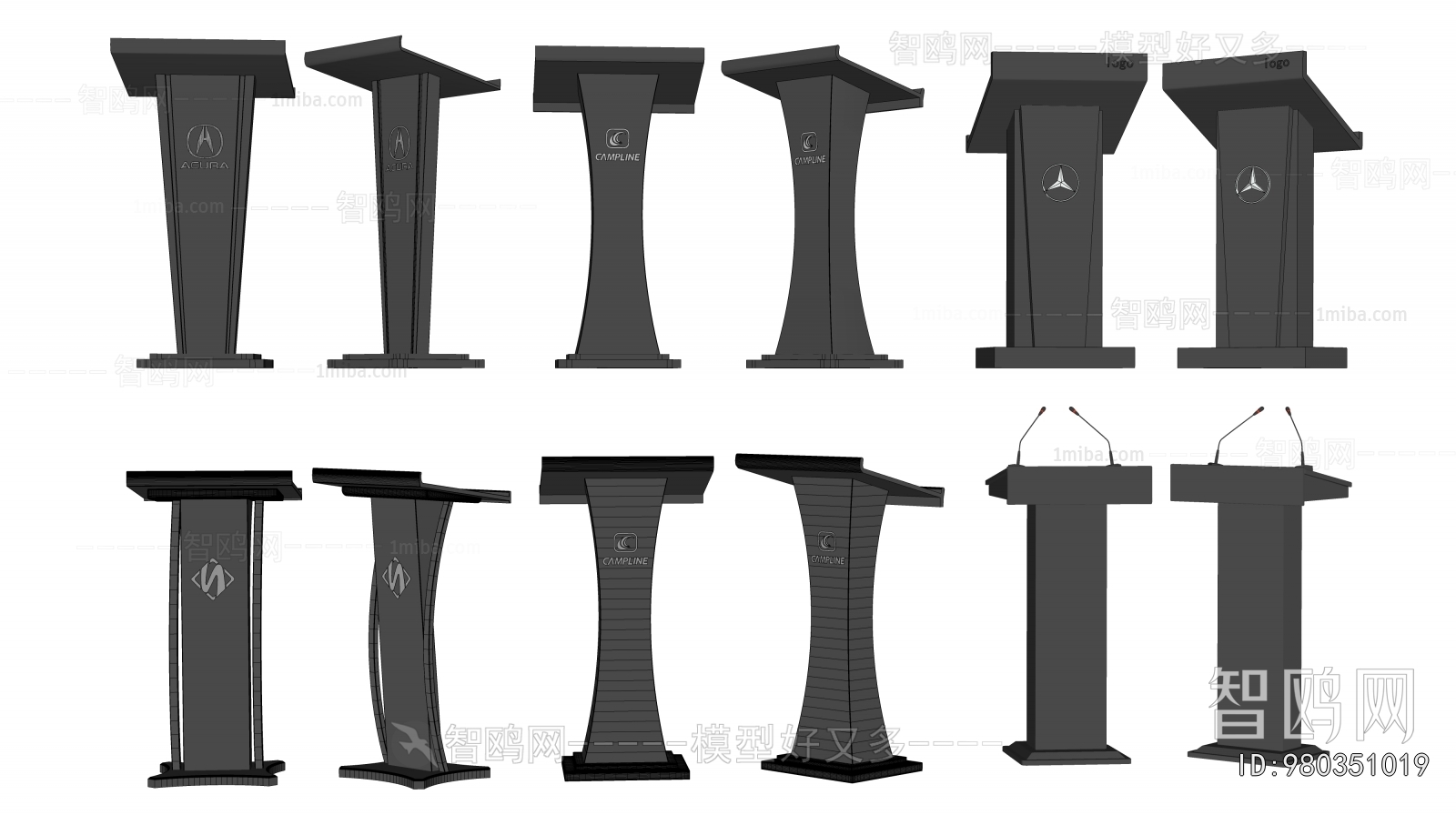 Modern Rostrum/Lecture Table