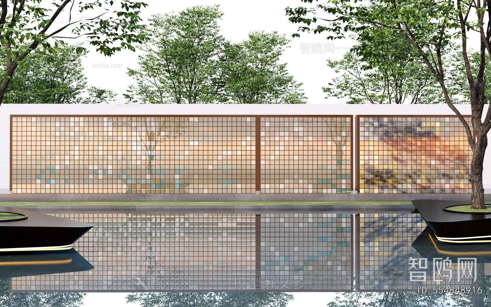 New Chinese Style Landscape Wall