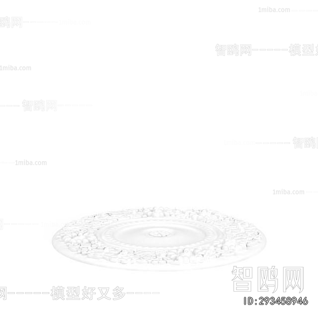 European Style Plaster Carved Top Plate