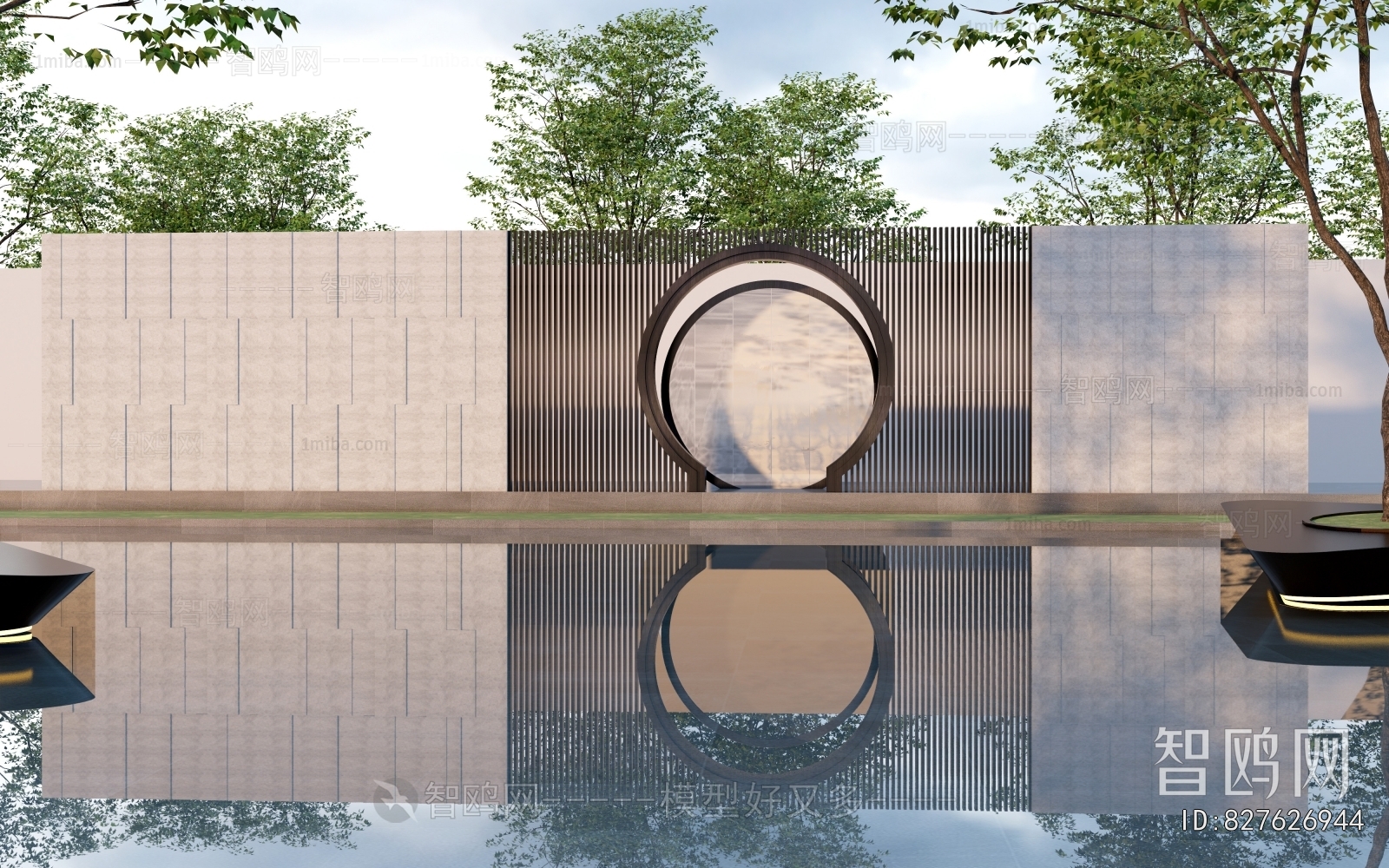 New Chinese Style Landscape Wall