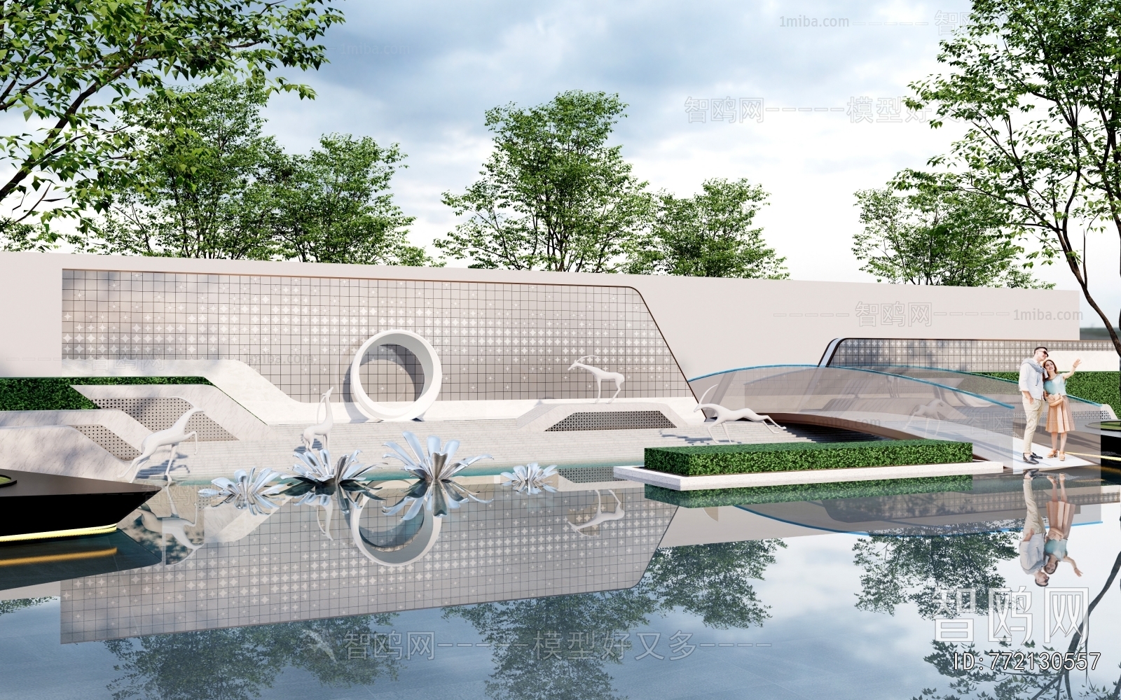 New Chinese Style Landscape Wall