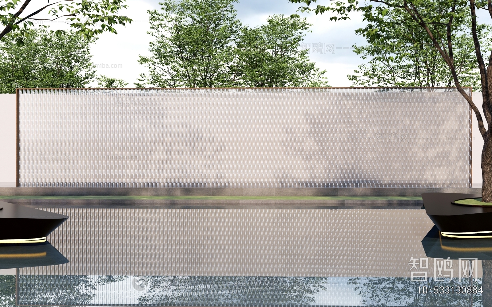 New Chinese Style Landscape Wall