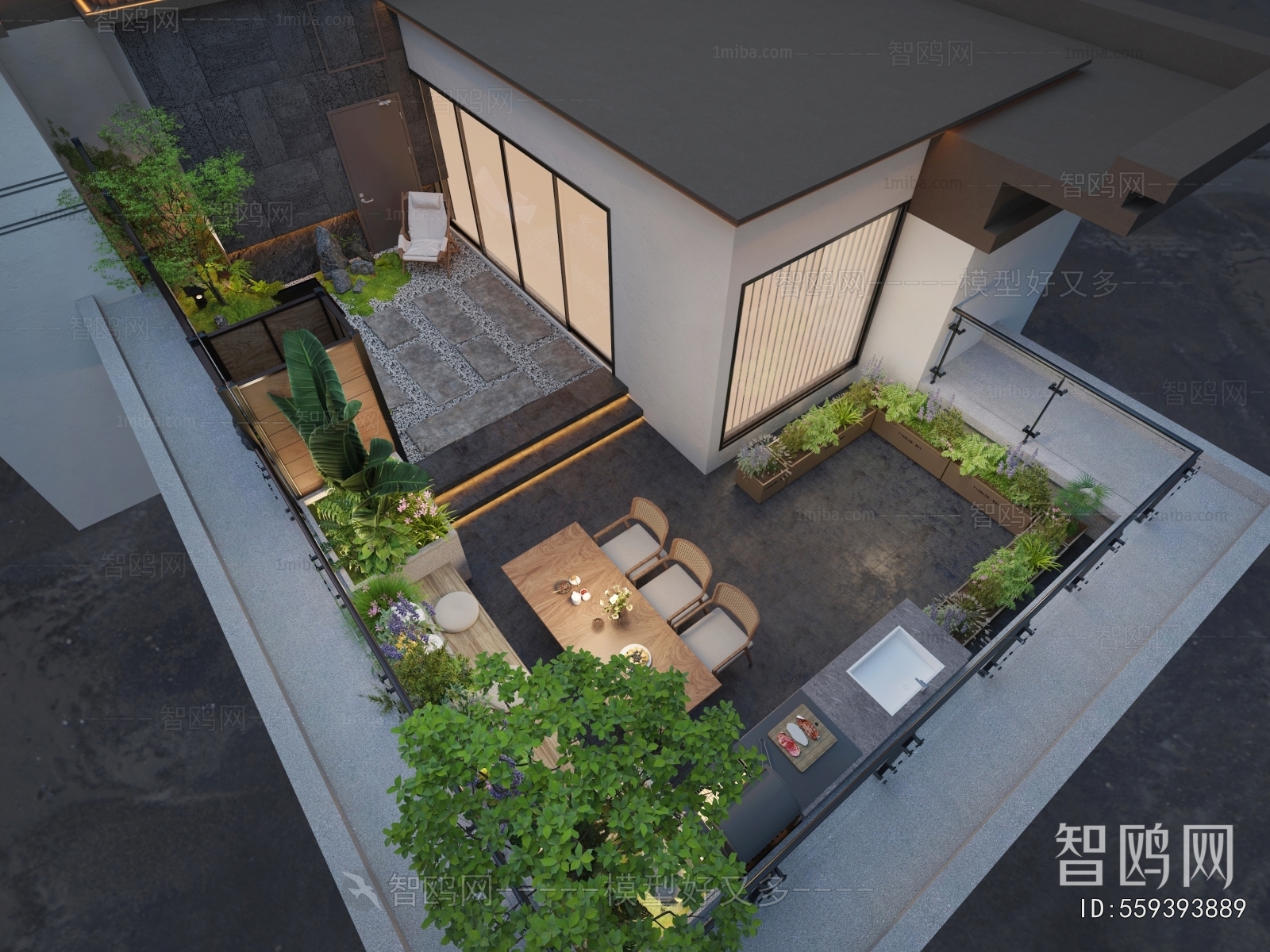 Modern Courtyard/landscape