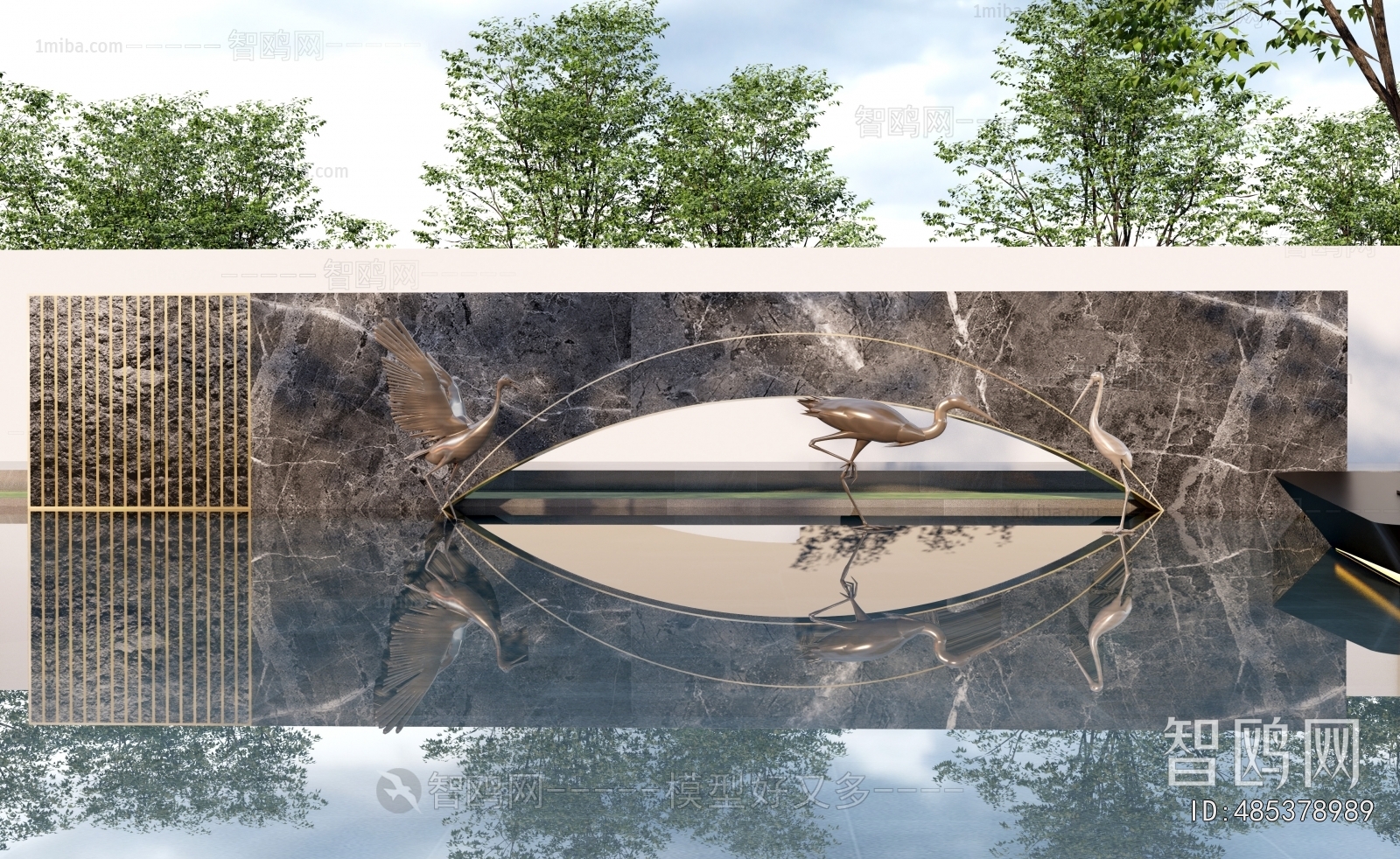 New Chinese Style Landscape Wall