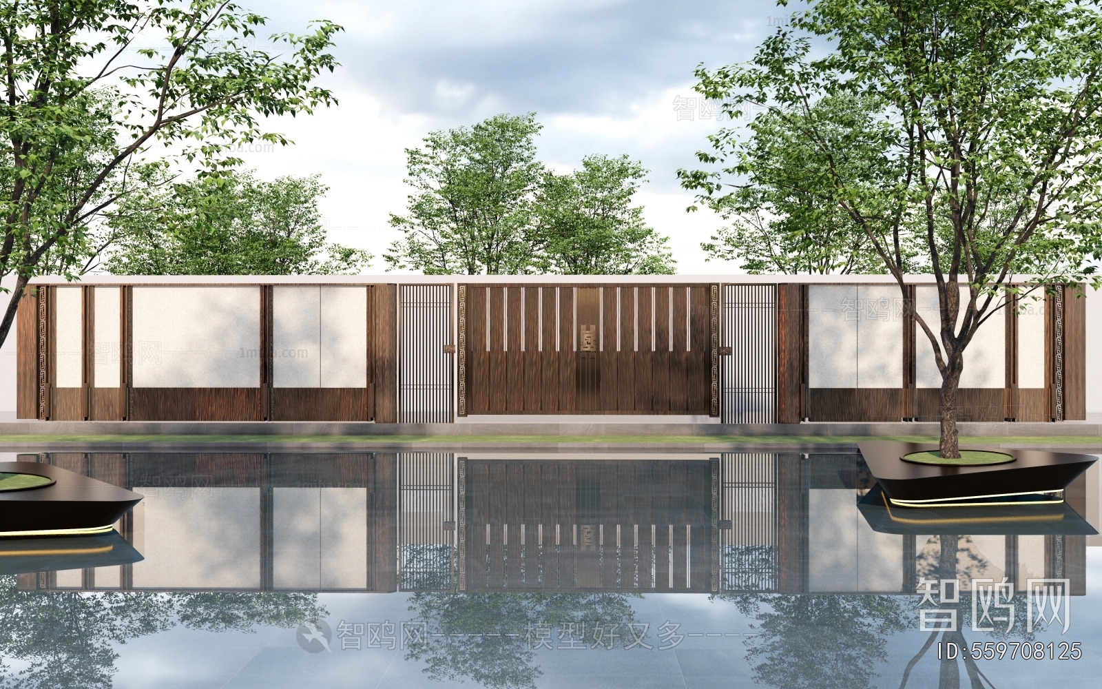 New Chinese Style Landscape Wall